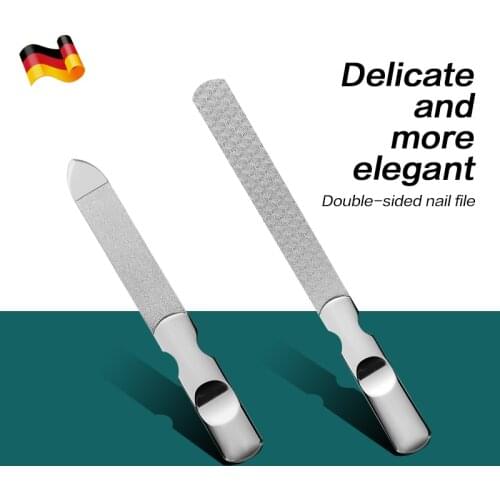 Professional Double Sided Nail File Stainless Steel Sandpaper Nail Sanding Grinding Polishing Manicure Care Tools