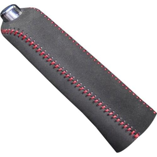 Genuine Leather Handbrake Grips For Suzuki Kizashi Natural Suede leather cover on the handbrake car accessories interior