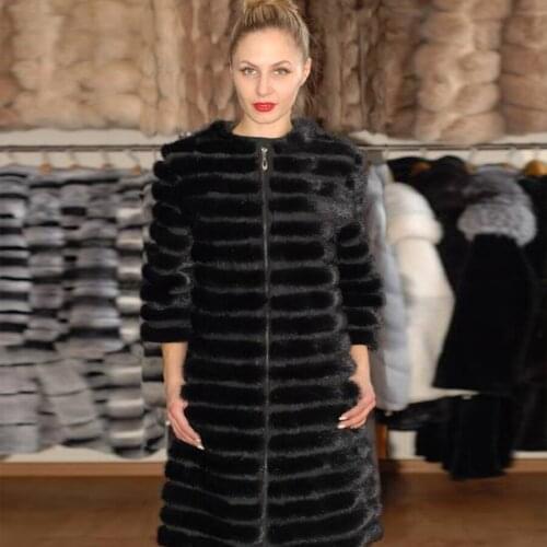 Winter Fur Coat Real Mink Fur Jacket With Fur Belt 2021 New Warm Thick Fur Coats High Quality Overcoat