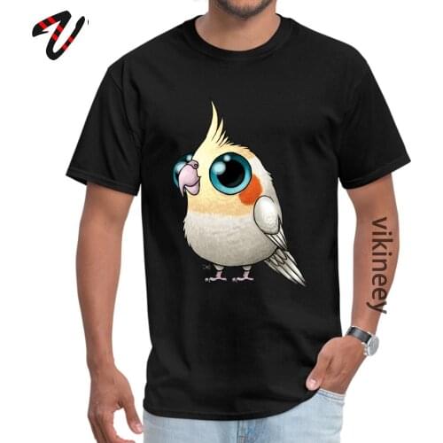Cute Fat Cockatiel Company Men T-Shirt Crewneck Short Manga Anime 100% Koi T Shirt Custom Tshirts Wholesale