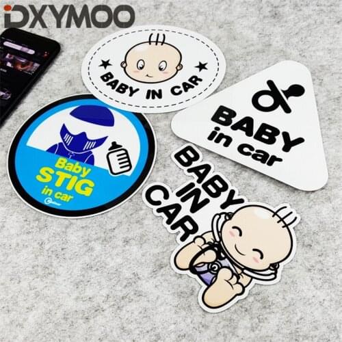 Car Styling Decals Cute KIDS Warning BABY IN CAR STIG Infant Laptop Window Bike Stickers