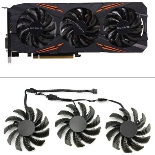 NEW 3PCS T128010SU PLD08010S12HH 4PIN 78MM GTX1080 GPU FAN For Gigabyte AORUS GTX 1060 1070 1080 G1 GTX 1070Ti 1080Ti 960 980Ti