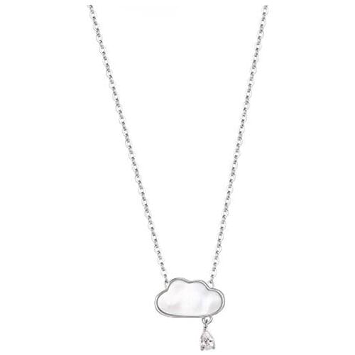 Fashion Simple Temperament Copper Zircon Cloud Pendant Clavicle Chain Necklace for Female Jewelry Birthday Anniversary Gifts
