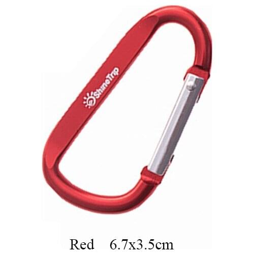 10Pcs/Lot D-Type Aluminum Alloy Carabiner Buckle Camping Equipment Backpack Buckle Water Bottle Hanging Buckle Snap Hook Keychai