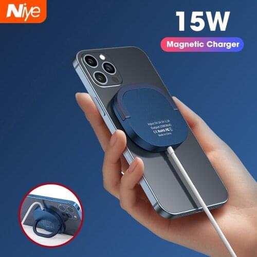 15W Magnetic Wireless Charger For iPhone 12 Pro Max Mini QI Fast Charge For Samsung USB C PD Adapter Original Magnet Charger