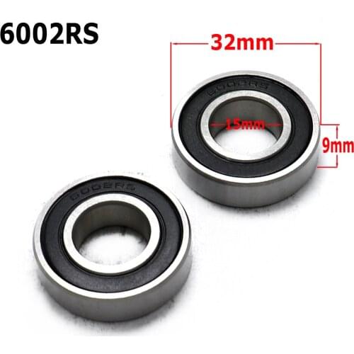2pcs Good Quality Bearing Seal 6002RS Miniature Flange Bearing Motorcycle Accessories Free Shipping