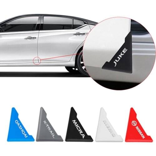 2PCS Silicone Car Door Corner Cover Bumper Anti-Scratch Protector for Nissan nismo Qashqai X-trail leaf navara Juke almera