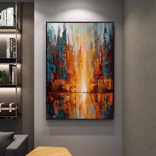 2021 Hot Sale Abstract Canvas Painting modern cuadros home living room decoration canvas Handmade wall art Home Wall art