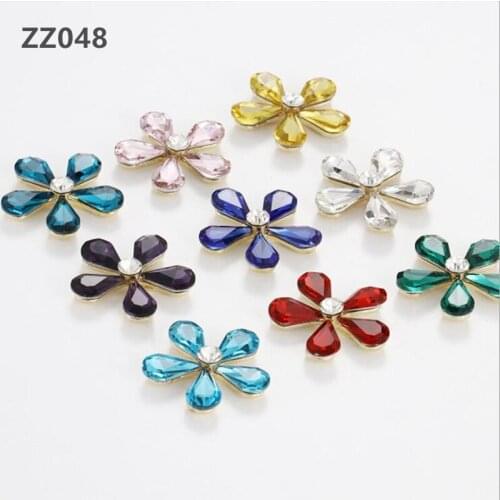 27mm diamond synthetic flower brooch accessories 10 colors to choose diy jewelry accessories crafts accessories ZZ048