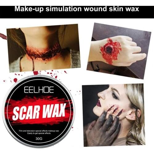 30g/Box Halloween Wax Creative Astonishing Skin-friendly Moldable Pliable and Scar Wax for Face