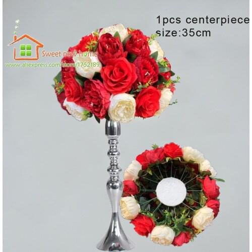 35cm Artificial Flower Table Centerpieces Wedding Road Lead Fake Flowers Decorative DIY