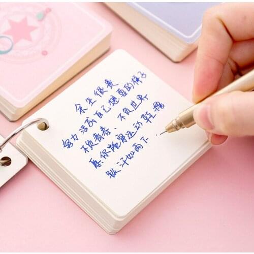 5 Pcs Star Magic Circle Iron Circle This Small Fresh Ring Buckle Student Word Memory This Portable Word Book