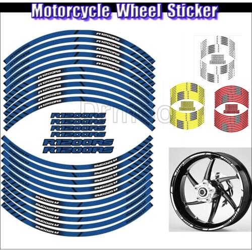 Motorcycle Accessories Sticker Edge Outer Auto Tire Rim Strips Stickers Wheel Decals Set For BMW R1200 R 1200