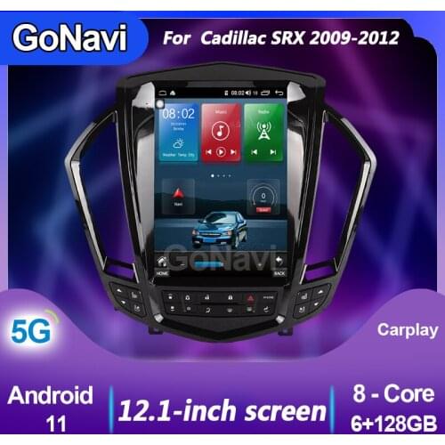 GoNavi Car Radio For Cadillac SRX Telsa 12.1" Android 11 Stereo receiver Central Multimedia Player DVD Gps Navigation 2009-2012