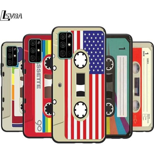 Retro vintage tape for Huawei Honor 30 20S 20 10i 9S 9A 9C 9X 8X 10 9 Lite 8A 7C 7A Pro Phone Case Black Cover