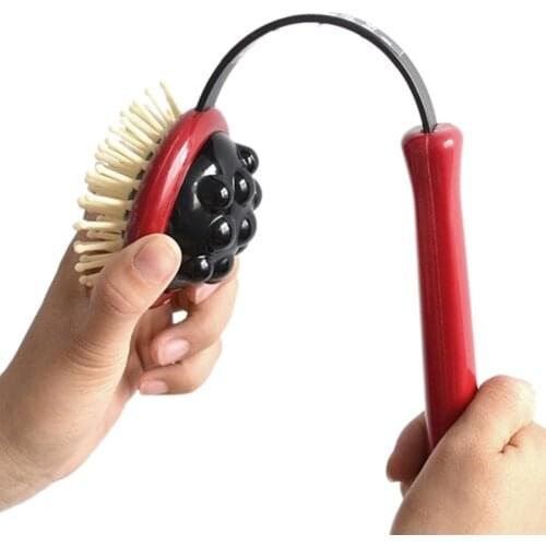 Back Scratcher Dual Use Body Head Massage Telescopic Extendable Massager PVC Tool