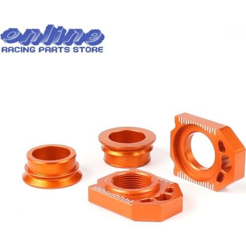 CNC Rear Chain Adjuster Axle Block And Rear Axle Wheel Hub Spacers For SX SX-F XC XC-F 125 250 350 450 530 Motorcycle