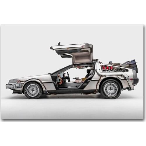 DeLorean DMC-12 Back to the Future Car Poster Canvas Prints Painting For Living Room Decor Wall Art Picture