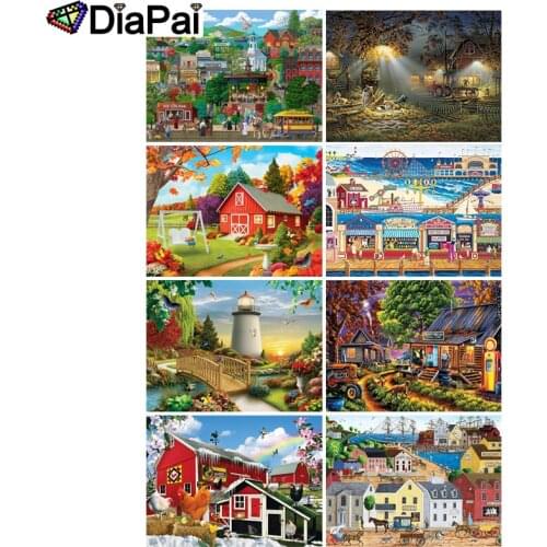 DIAPAI 5D DIY Diamond Painting 100% Full Square/Round Drill "House landscape" 3D Embroidery Cross Stitch Home Decor