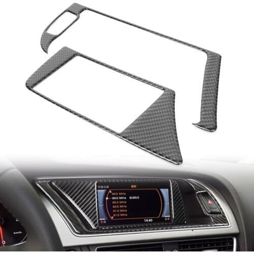 For Audi A4 A5 2009 2010 2011 2012 2013 2014 2015 2016 GPS Navigator Panel Trim Interior Frame Protector Trim Decoration