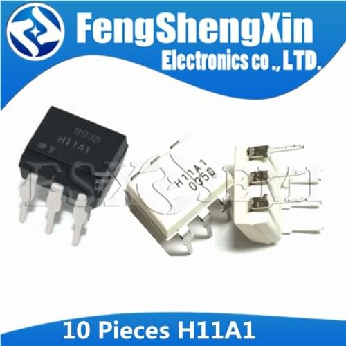 10pcs H11A1 H11A1S DIP-6 6 PIN DIP PHOTOTRANSISTOR PHOTOCOUPLER