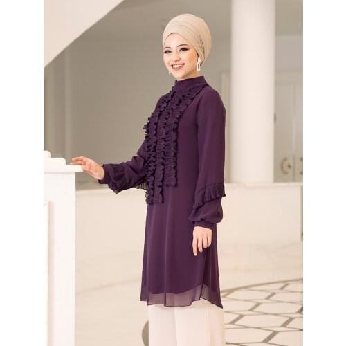 Hijab Muslim Womens Tunic New Season High Quality Large Size Islamic Clothing Turkey to Dubai