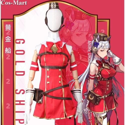 Game Umamusume:Pretty Derby Gold Ship Cosplay Costume Fashion Red Uniform Dress Female Activity Party Role Play Clothing XS-XL