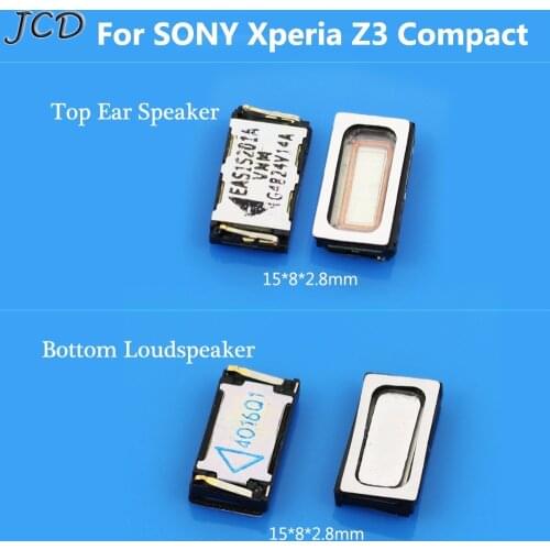 JCD New Top Ear Speaker Receiver Earpiece Earphone Bottom Loudspeaker And Adhesive For SONY Xperia Z3 Compact M55W Z3mini D5833
