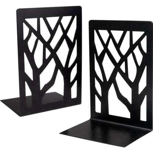 2/3pairs Bookends Book Ends for Heavy Books Black Metal Non-Slip Book Shelf Holder Book Stopper Home Decorative Bookend Supports