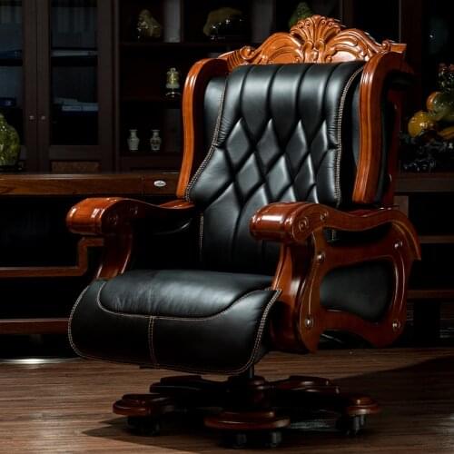 Fashion Minimalist Modern Boss Chair Executiveleather Office Chair Reclining CEO Massage Chair Business Leather Computer Chair
