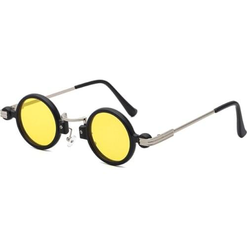 2020 Round Vintage Sunglasses Steampunk Style Female Oculos Metal Eyewear Gothic Sun Glasses For Woman Men Driving Spectacles