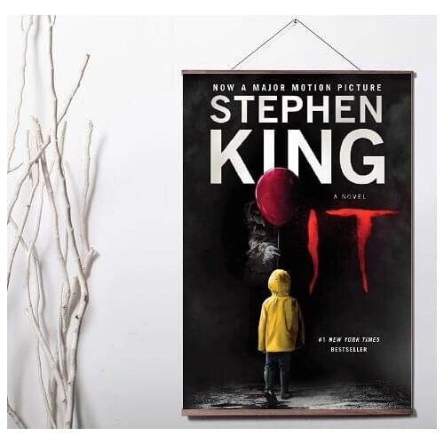 Lot style it movie Art Canvas print poster decoration painting with solid wood hanging scroll