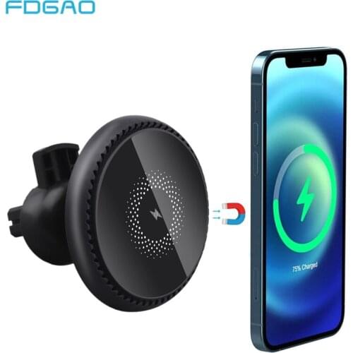 Magnetic Car Wireless Charger Mount Stand For MagSafe iPhone 12 Mini Pro Max 15W Fast Charging Wireless Charger Car Phone Holder