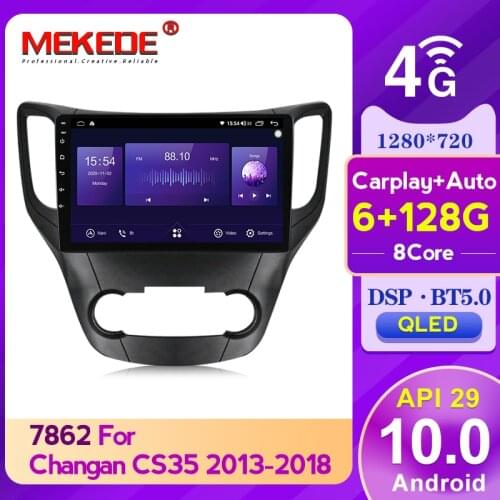 Mekede 8 Core 6GB+128GB Carplay QLED 1280*720 Android 10.0 Radio GPS Car Muletimedia Player For Changan CS35 2013 - 2017