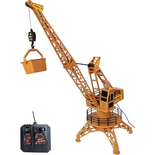 Simulated Construction RC Tower Crane Model Toys Boys Gift Play House Buliding Construction Site Lift Elevator Gantry Crane