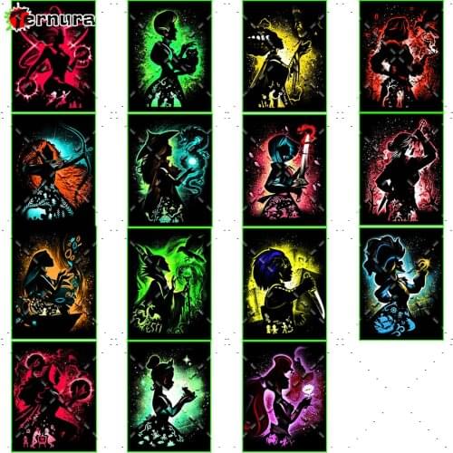 Cartoons mosaic Diamond Painting fantasy Classic fairy tale Embroidery Witch princess knight mulan full square Drill crossStitch