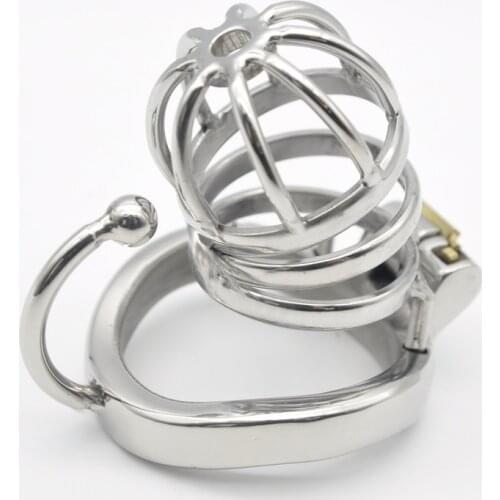 Chaste Bird Stainless Steel Male Chastity Small Cage with Base Arc Ring Devices C275