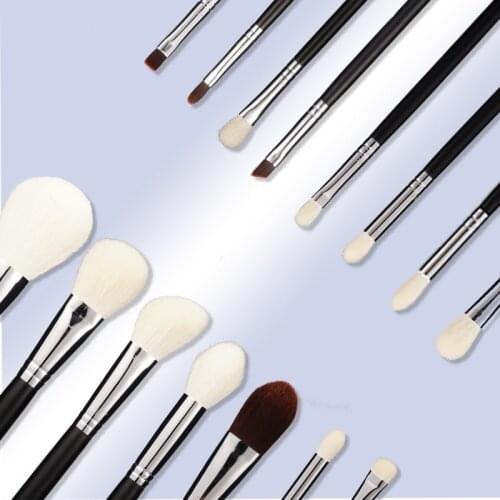 Professional Handmade Makeup Brushes Set Soft Natural Goat Hair Synthetic Fiber Face Powder Eye Shadow Brush Make Up Brush Kit