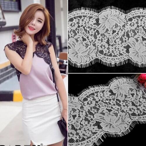 New 3meters Eyelash Lace ribbon african lace fabric width 15cm diy needlework lace underwear fabric Sewing clothing Accessories