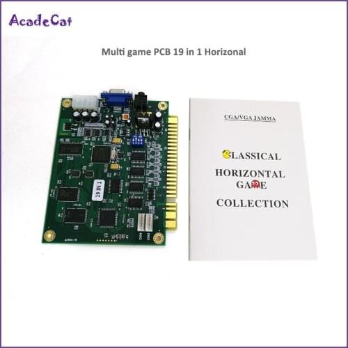 Wholesale 5pc MAME multi game board 19 in 1 PCB for Cocktail or Up Right arcade game machine MS pacman game Horizonal game board