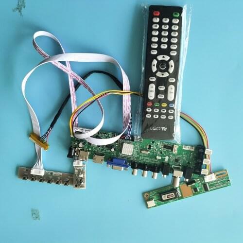 Kit For HV150UX1 100 101 102 DVB-C DVB-T remote 30pin TV VGA USB AV Digital HDMI 1600X1200 1 CCFL LCD Panel Controller board 15"