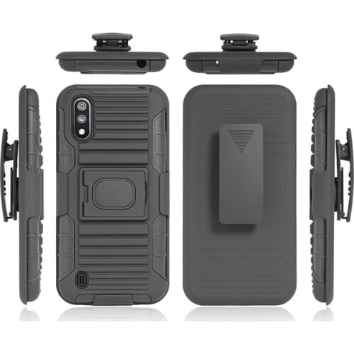 Shockproof full body 3 in 1 tpu pc hybrid armor holster combo phone case for LG stylo 6
