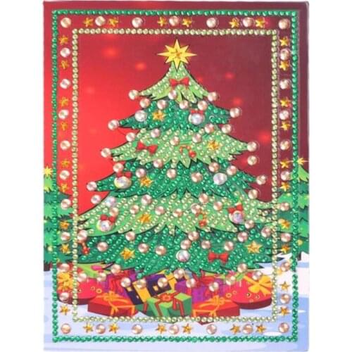 Christmas Card Diamond Painting Diamond Embroidery Christmas Paper Greeting Card Birthday Crafts 5D Diy Kids