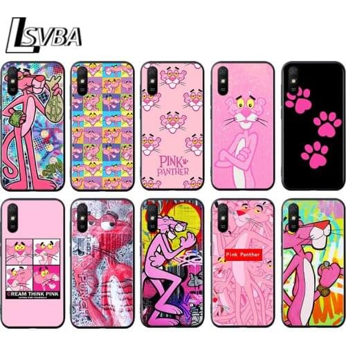 Pink Panther for Xiaomi Redmi 10X Pro 5G 9A 9I 9T 9 GO K40 K30 K20 Ultra 8 7 6 5 4X Pro Soft Black Phone Case