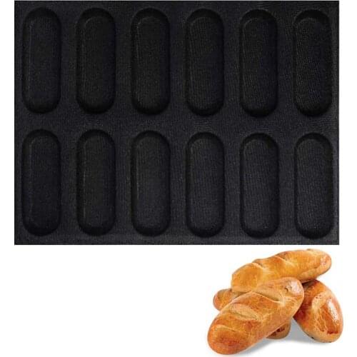 Silicone Hot Dog Molds, Baguette Pan-Non-Stick Perforated French Bread Pan Forms, Baking Liners Mat Bread Mould