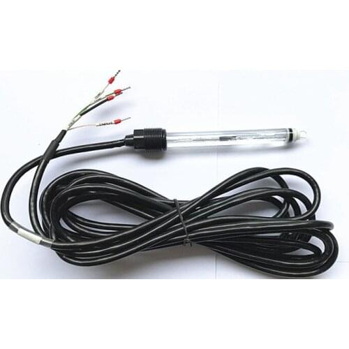 Glass pH electrode, industrial on-line temperature compensation pH probe, three composite high temperature pH meter electrode