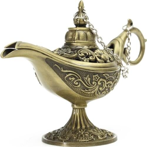 Traditional hollow fairy tale Aladdin magic lamp lamp teapot genie lamp vintage retro toy house ornament decoration
