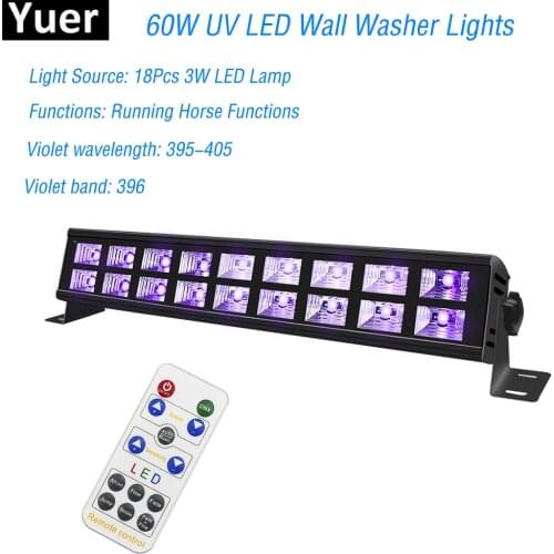 UltraViolet LED Wall Washer Lamp UltraViolet Led 18x3W LED Bar Party Disco Club Light For Landscape Wash Wall Stage Effect Light