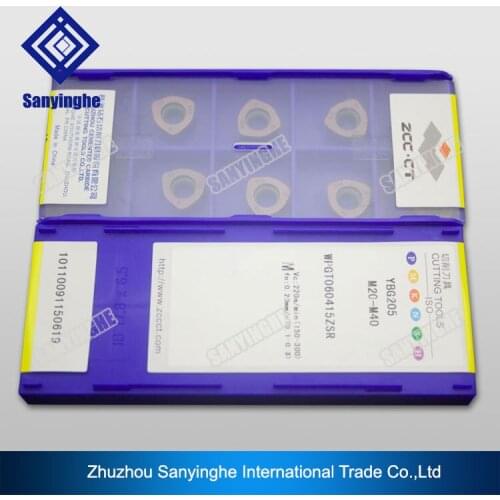 YBG205 WPGT060415ZSR cemented Carbide milling inserts (10pcs/lot)