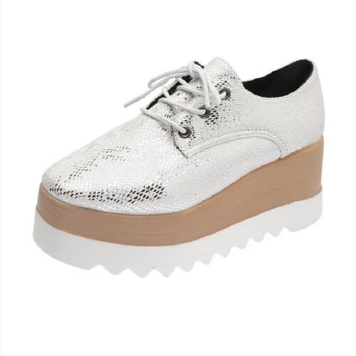 High Heels New Women Wedges Shoes Platform Oxford Women Shoes Fashion Casual Shoes Female Lace Up Women Sneakers
